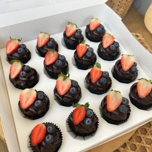 Double Chocolate Cupcakes with Berries